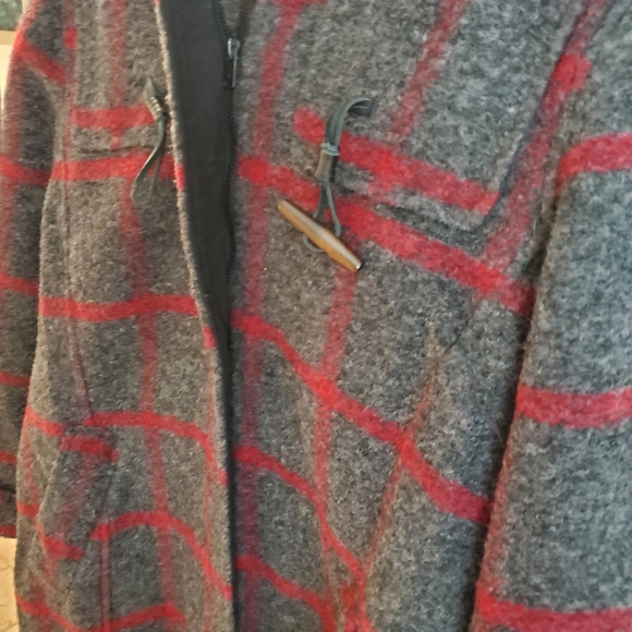 Woolrich Ember Peak Wool Plaid Checked Hoodie Winter Snow Fall Pea Coat - Picture 14 of 14